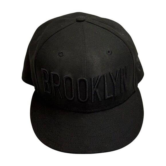 New Era 9fifty NBA Brooklyn KB Ethos Baseball Cap Men's One Size Black Snapback - Picture 1 of 6
